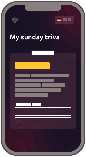 Player view Während des Quizzes